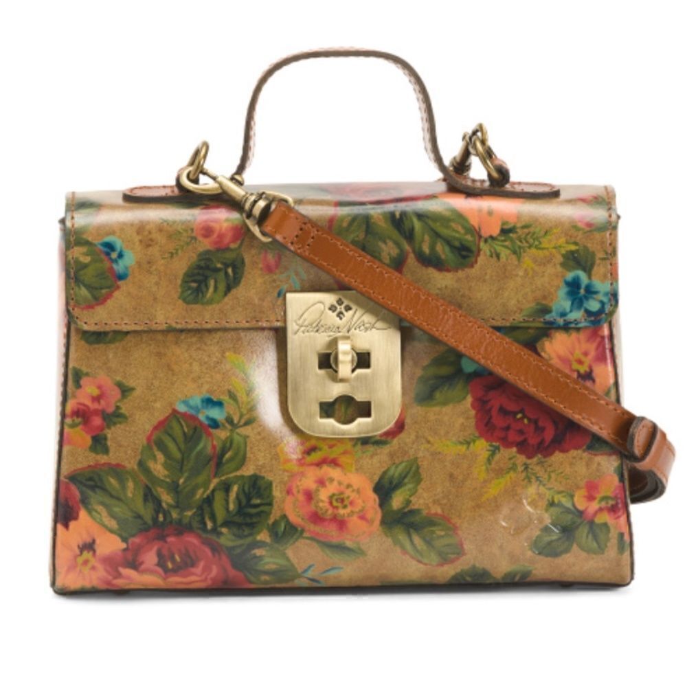 NWT PATRICIA NASH Leather Carisbrooke Medium Satchel With Crossbody Strap